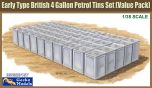 Gecko Models 1/35 Early Type British 4 Gallon Flimsies Petrol Tins Set # 0157