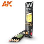 AK Interactive WATERCOLOR PENCIL SET CHIPPING # 10042