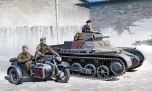 Academy 1/35 WWII German Pz.Kpfw.I Ausf.B & Motorcycle # 13556