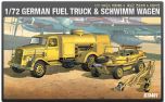 Academy 1/72 WWII German Fuel Truck and Schwimwagen # 13401