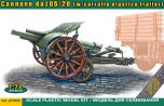 Ace 1/72 Italian 105/28 Field Cannon With Trailer # 72595