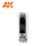 AK Interactive Silicone Brushes Medium Tip Medium (5 Silicone Brushes) # 9086