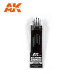 AK Interactive Silicone Brushes Hard Tip Small (5 Silicone Brushes) # 9087