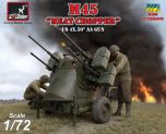 Armory 1/72 M45 Quadmount, US WWII 4x12.7mm M2HB turret on M20 trailer # 72239