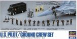 Hasegawa 1/72 Modern US Ground Crew, Pilots with Crew Van # X7207