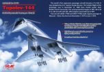 ICM 1/144 Tupolev Tu-144 Soviet Supersonic Passenger # 14401 - Plastic Model Kit