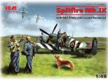 ICM 1/48 Spitfire Mk.IX with RAF Pilots & Ground Personnel (7 Figures) # 48801