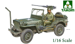 Takom 1/16 Scale US Army 1/4 Ton Utility Truck & Driver # 01016