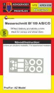 Kovozavody Prostejov 1/72 Messerschmitt Bf-109A/Bf-109B/Bf-109C/Bf-109D Mask Set # 7236