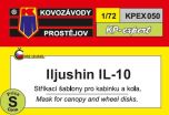 Kovozavody Prostejov 1/72 Ilyushin IL-10 Mask Set # 7250