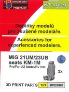 Kovozavody Prostejov 1/72 Mikoyan MiG-21UM/MiG-23UB Seats 3D Printed Parts # 7261