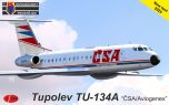 Kovozavody Prostejov 1/144 Tupolev Tu-134A 'CSA/Aviogenex' New Tooling # 14410