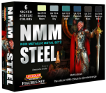 LifeColor Non Metallic Metal Paint Set 2 Steel (22ml x 6) # CS54
