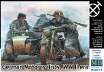 Masterbox 1/35 German Motorcyclists, WWII era # 35178 - Plastic Model Figures