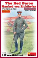 Miniart 1/16 The Red Baron Manfred von Rihthofen WWI Flying Ace # 16032 - Plastic Model Figures