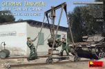 Miniart 1/35 German Tankmen w/ Crane & Maybach HL Engine # 35350