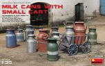 Miniart 1/35 Milk Cans with Small Cart # 35580