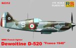 RS Models 1/72 Dewoitine D-520 France 1940 # 92312