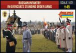 Strelets 1/72 Russian Infantry in Overcoats Standing Order Arms Napoleonic # 21972