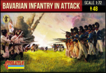 Strelets 1/72 Bavarian Infantry in Attack Napoleonic # 22772