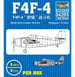 Trumpeter 1/200 Grumman F4F Wildcat (Qty 5) # 04205