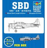 Trumpeter 1/200 Douglas SBD Dauntless (Qty 5) # 04207
