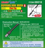 Trumpeter Disposable Mini Flat Brush (qty 10) # 08018