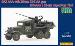 Unimodel 1/72 GAZ-AAA truck with 25mm 72-K AA Gun # 588
