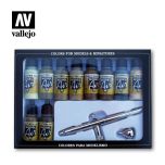 Vallejo Model Air Set Ultra Airbrush + 10 Camo Colors # 71168