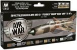 AV Vallejo Model Air Set - Soviet MiG-21 Fishbed 50-90's # 71607