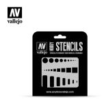  Vallejo Stencils Access Trap Doors 1/32 1/48 & 1/72 # ST-AIR003