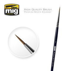Ammo Mig Jimenez 1 Premium Marta Kolinsky Round Brush # 8602
