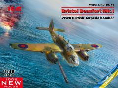 ICM 1/48 Bristol Beaufort Mk.I, WWII British Torpedo-Bomber (100% new molds) # 48310
