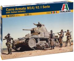 Italeri 1/35 Carro Armato M14/41 I Serie with Italian Infantry # 6543