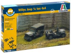 Italeri 1/72 WILLYS JEEP 1/4 TON 4X4 FAST ASSEMBLY # 7506 - Plastic Model Kit
