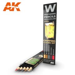 AK Interactive WATERCOLOR PENCIL SET CHIPPING # 10042