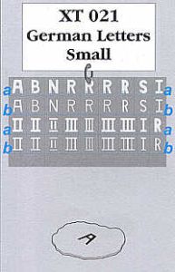 Eduard 1/35 German letters small # XT021