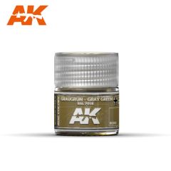 Ak Interactive Real Colors 10ml Graugrun-Gray Green RAL 7008 Acrylic Lacquer # 53
