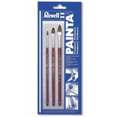 Revell 3 Painta Flat Brushes Scale # 29610