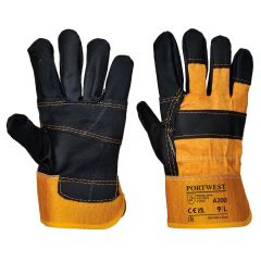 PORTWEST Leather Rigger 270 Cow Grain Palm Bar Glove # A200