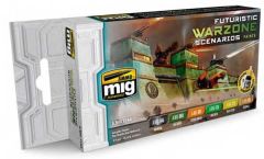 Futuristic Warzone Scenarios Color Set - Ammo by Mig Jimenez # 7154