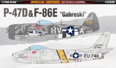 Academy 1/72 P-47D & F-86E 'Gabreski' Ltd Edt # 12530 - Plastic Model Kit