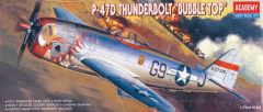 Academy 1/72 P-47D Thunderbolt Bubble Top # 12491 - Plastic Model Kit