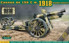 Ace 1/72 Cannon de 155 C m.1918 (wooden wheels) # 72544 - Plastic Model Kit