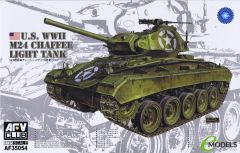 AFV Club 1/35 US WWII M24 Chaffee Light Tank  # 35054 - Plastic Model Kit