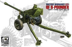 AFV Club 1/35 QF Mk 4 6 Pdr British Anti-tank Gun Late # 35217 - Plastic Model Kit