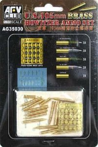 AFV Club 1/35 US 105mm Howitzer Brass Ammo Set # AG3530 - Plastic Model Kit