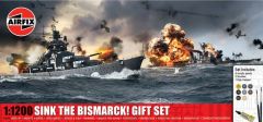 Airfix 1/1200 Sink the Bismarck Waterline Battleships # 50120 - Plastic Model Kit
