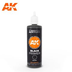 AK Interactive 100ml 3rd Gen Acrylic Black Primer # 11242