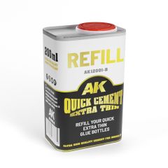 AK Interactive 200ml Quick Cement Extra Thin Glue Refill # 12001-B